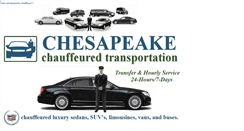 Desktop Screenshot of chesapeakelimo.com