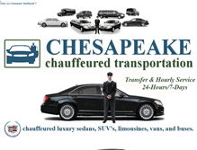 Tablet Screenshot of chesapeakelimo.com